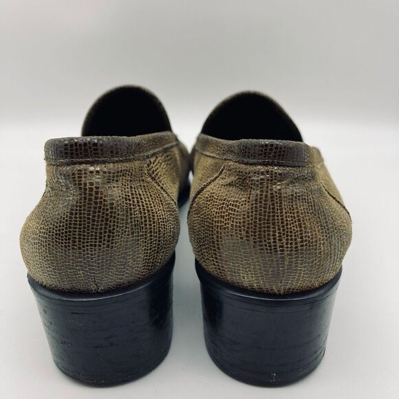 Stuart Weitzman Tassel Croc Embossed Leather Loafers 8B Spain - Picture 5 of 10